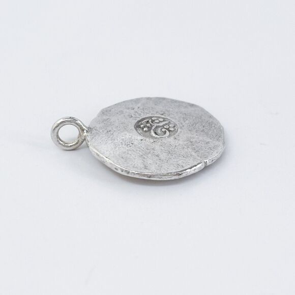 Vintage Karen Hill Tribe Sterling Silver 925 Stylized Om Pendant - Picture 3 of 6